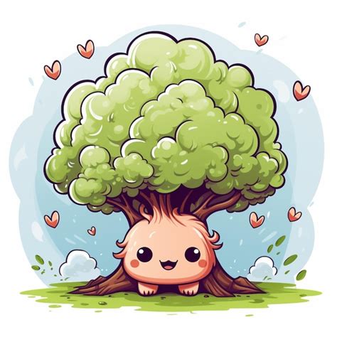 authentic kawaii tree drawing pictures