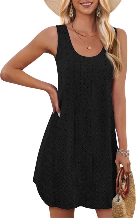 AI MAGE Womens Swimsuit Coverup Hollow Out Bathing Suit Cover Up Sleeveless Bikini Beach Cover