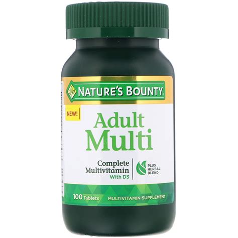 Nature S Bounty Adult Multi Complete Multivitamin With D3 100 Tablets Iherb