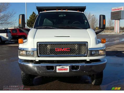 2007 Gmc C Series Topkick C5500 Crew Cab 4x4 Dump Truck In Summit White