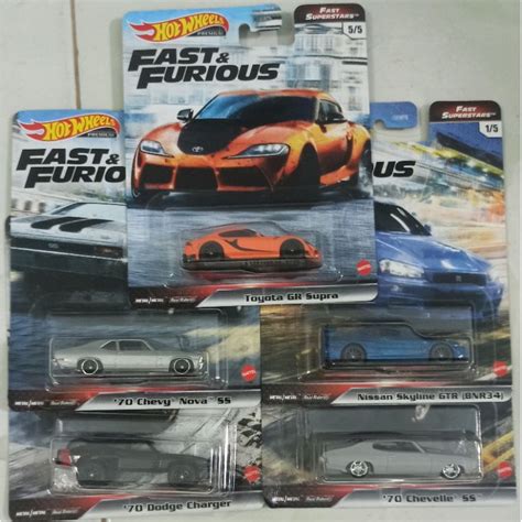xe mô hình hot wheels fast furious set of 5 nissan toyota Shopee Việt Nam