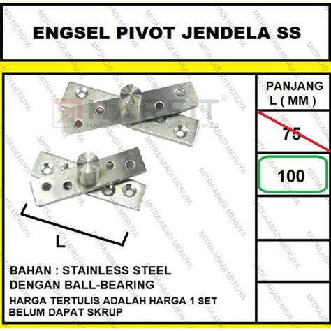 Jual Engsel Putar Pintu Jendela Stainless Engsel Pivot Jendela Ss 100Mm