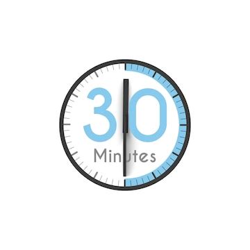 Premium Vector | 30 Minutes Timer vectors 30 minutes timer on white ...