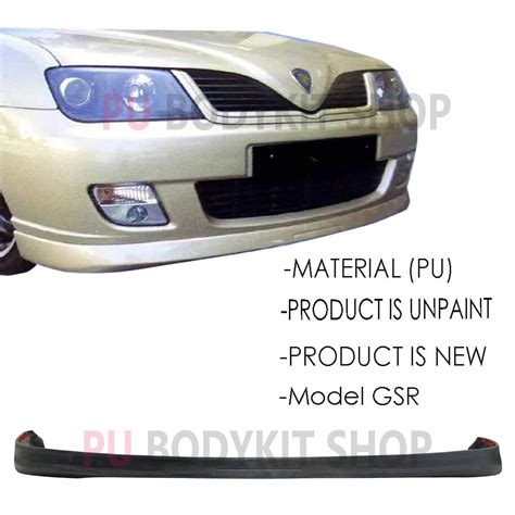 Proton Waja 2000 2011 GSR Style Front Skirt Skirting Bumper Lower Lip