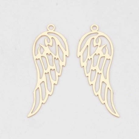 Estampes Aile D Ange Laiton Or Kt X Mm Moirabijoux