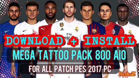 Pes Tattoo Pack Aio By Rean Tech