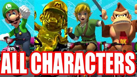 Mario Kart 8 Deluxe All Characters Select Screen Animations Plus