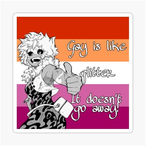 My Hero Academia Mina Ashido Lesbian Pride Flag Sticker For Sale By Queerwriter Redbubble
