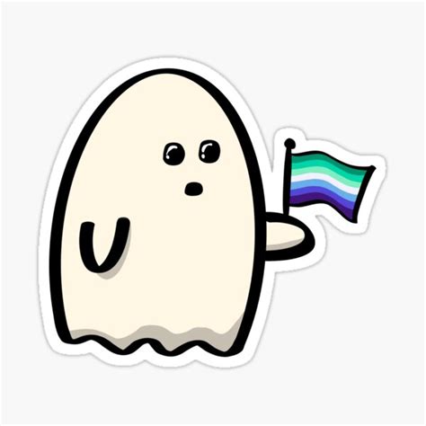 Trans Inclusive Gay Men Pride Halloween Ghost Sticker For Sale By Nailbitingwrite Redbubble