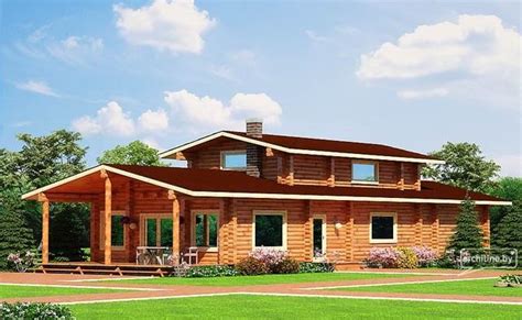 Деревянный дом из оцилиндрованного бревна "Хонкаталот", 172 м²