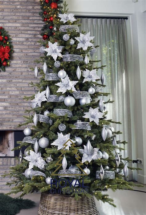 Sturm Schwelle Neigen weihnachtsbaum schmücken rot silber Ansager Bund