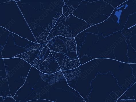 Buckingham Dark Blue Vector Map Boundless Maps