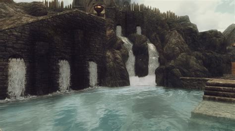 Wallpaper Waterfall Video Games Rock Cliff The Elder Scrolls V