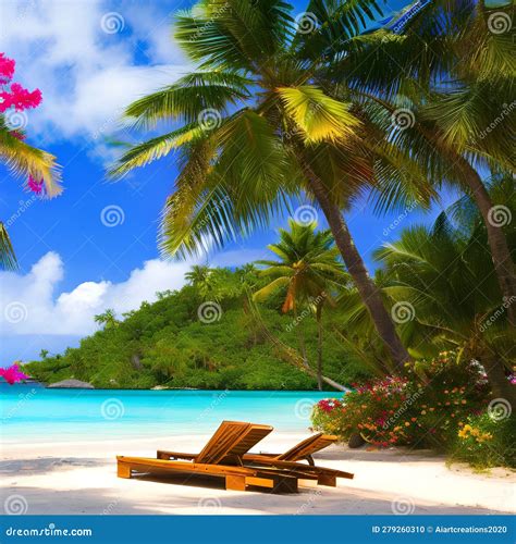 1153 Tropical Island Paradise A Vibrant And Tropical Background