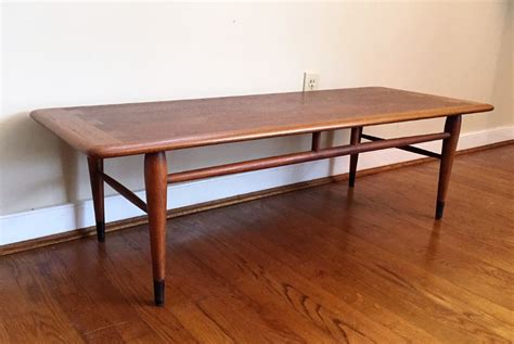 Mid Century Modern Lane Acclaim Walnut Coffee Table With Exposed