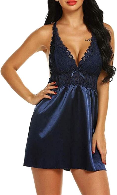 Women S Erotic Lingerie Setsplus Size Women Sexy Sleepwear Nightdress Lace V Neck Babydoll