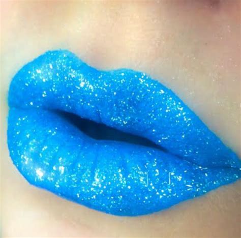 Blue Moon Glitter Lip Art Makeup Lip Art Best Lipstick Color