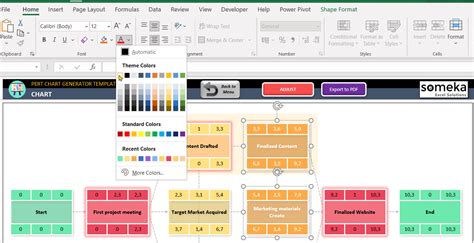 Pert Chart Excel Template Dynamic Pert Diagram Generator