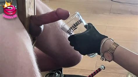 Close Up Femdom Edges Cock To Ruined Orgasm In A Glass Amateur Porn Feat BJQueen And Rod