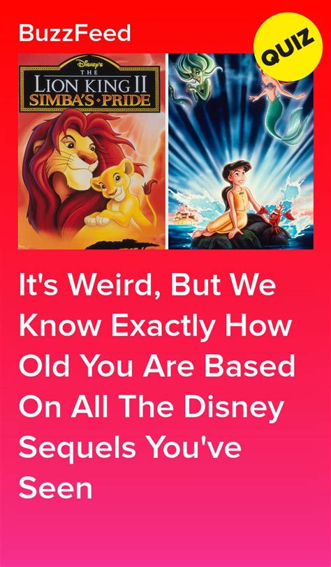 Check Off How Many Disney Sequels Youve Seen And Well Guess Your Age