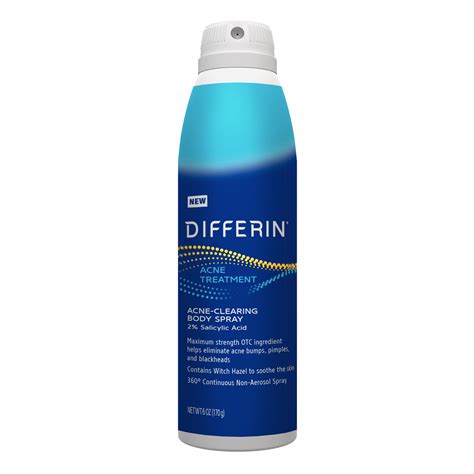 Differin Acne Body Spray Acne Treatment With Salicylic Acid By The Makers Of