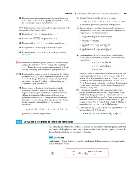 Derivadas De Funciones Vectoriales Seccion 13 Derivadas E Integrales