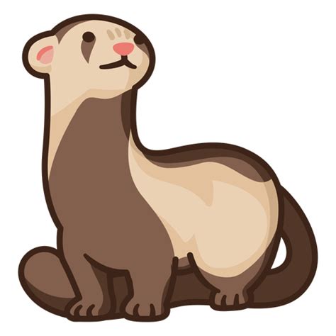 Cute Standing Ferret Illustration Transparent Png And Svg Vector File