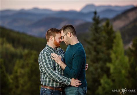 Fall Color Gay Engagement Photos In Colorado Mountains April O Hare Photography