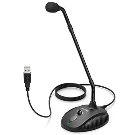 Micrófono Para Pc Fifine Technology Con Indicador Led Negro