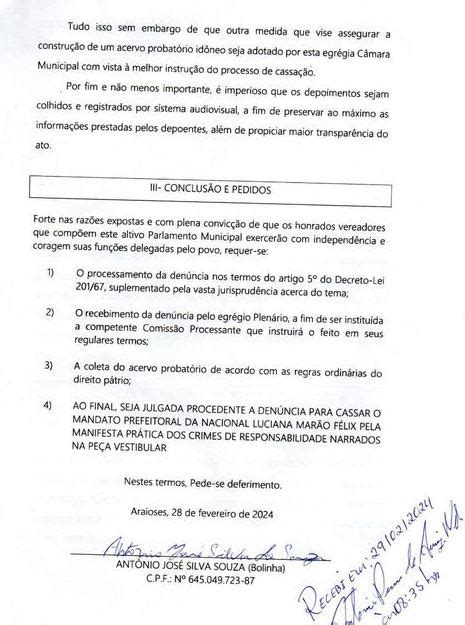 Câmara aceita matéria do presidente do PT de Araioses que pede a