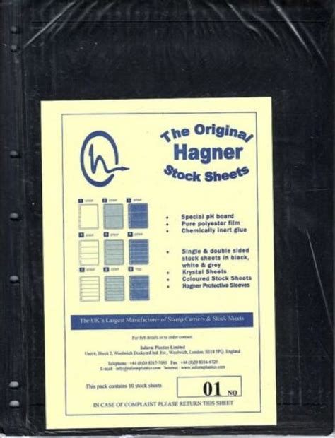 Hagner Sheets Single Sided Nivek Stamps