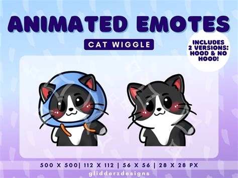 Tuxedo Cat Wiggle Twitch Emote Animated Cat Wiggle Animated Emote