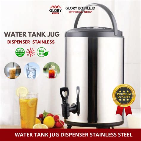 Jual GB WATER TANK JUG MILK TEA STAINLESS STEEL DISPENSER MINUAMN