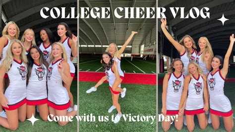 College Cheerleading Vlog Victory Day With Ncsu Cheer Youtube