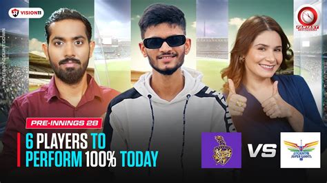 LIVE KKR Vs LSG Pre Match Fantasy Countdown EP 28 Match 28