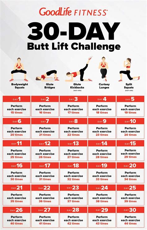 30 Day Butt Challenge Month Workout Challenge 30 Day Workout