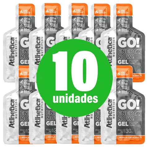 Go Energy Gel Repositor c Beta Alanina e Cafeína 10 Sachês Atlhetica