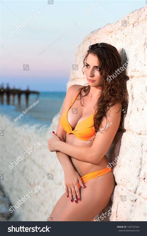 Sexy Brunette Showing Her Perfect Figure Stock Photo 140752564 Shutterstock