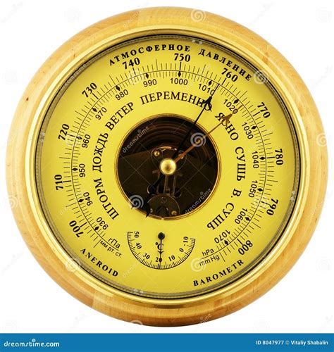 Aneroid Barometer Above View Stock Image Image Of Aneroid Close