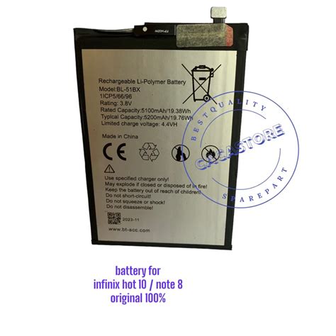 Jual BATTERY BATERAI ORIGINAL INFINIX HOT NOTE BL BX Shopee Indonesia