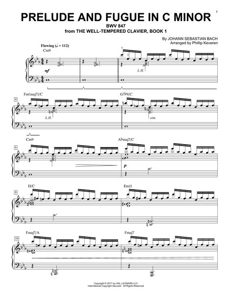 Prelude And Fugue In C Minor Bwv 847 Jazz Version Arr Phillip