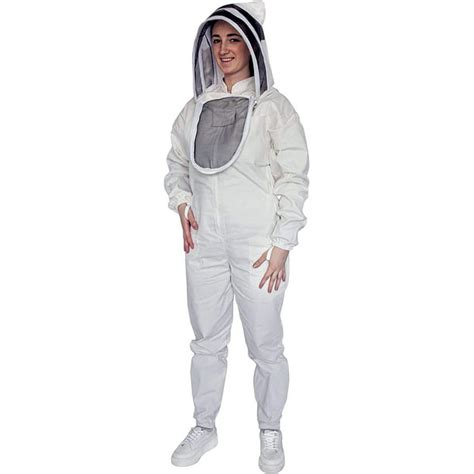 BeeAttire Bee Suit with Easy Access Veil Cotton Thick Sting-less Protection Pro beekeeper Suit ...