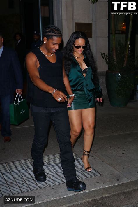 Rihanna Sexy Seen Flaunting Her Hot Legs At The Ned Hotel With Asap Rocky Aznude