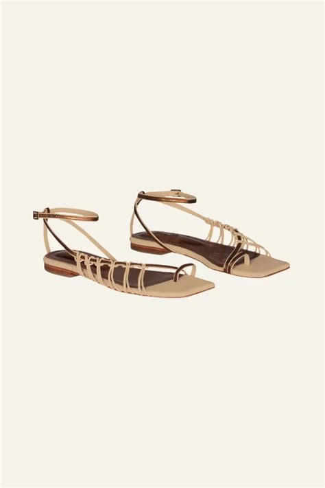Johanna Ortiz Shoes Moon Gazer Flats In Nude Gentle Feminine