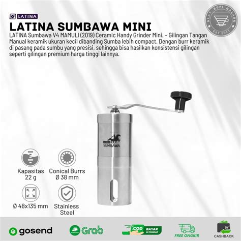 Jual Latina Sumbawa Mini Coffee Hand Grinder Ss Shopee Indonesia
