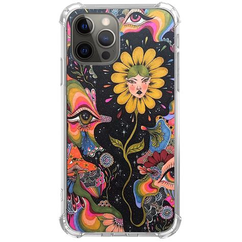 Hippie Art Flower Case For IPhone 13 Pro Aesthetic Art Design TPU