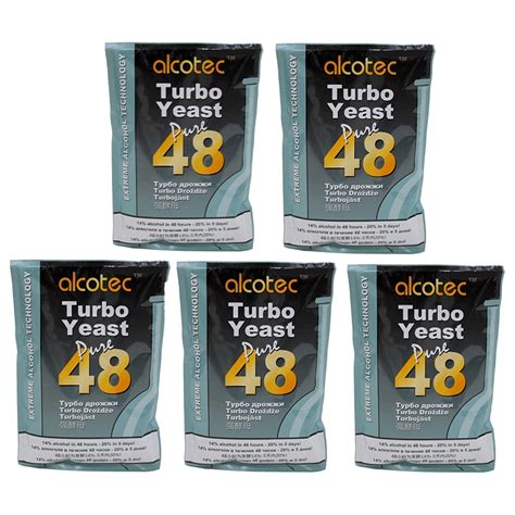 5 X Alcotec 48 Turbo Yeast Value Pack » Aussie Brewmakers
