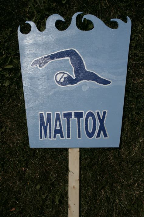 Swimming Signladybiz On Personalized Sports Yard Signs