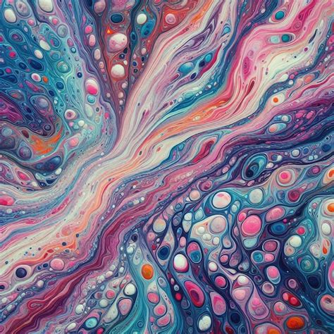 premium photo  colorful series  bubbles  shown   painting