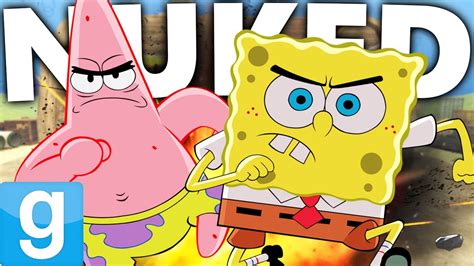 I NUKED SPONGEBOB Garry S Mod Sandbox Fun DROPPING NUKES ON BIKINI BOTTOM YouTube